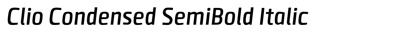 Clio Condensed SemiBold Italic image